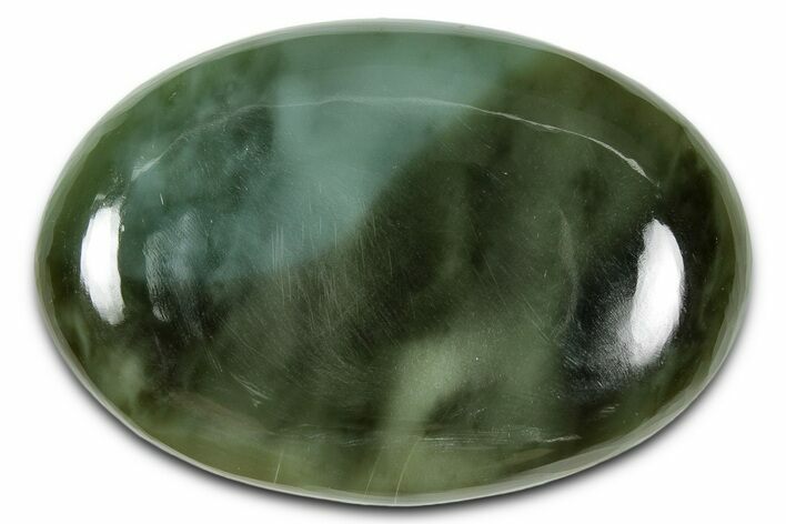 Polished Jade (Nephrite) Palm Stone - Afghanistan #350016